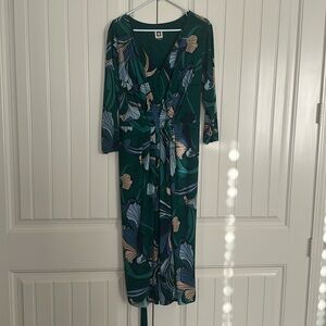 Green Blue Floral Dress